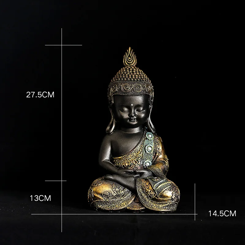Y. DSHH статуя Будды таиландский Будда скульптура Зеленая Смола ручной работы буддизм индийский фэншуй Статуэтка медитация домашний декор - Color: YDFX001