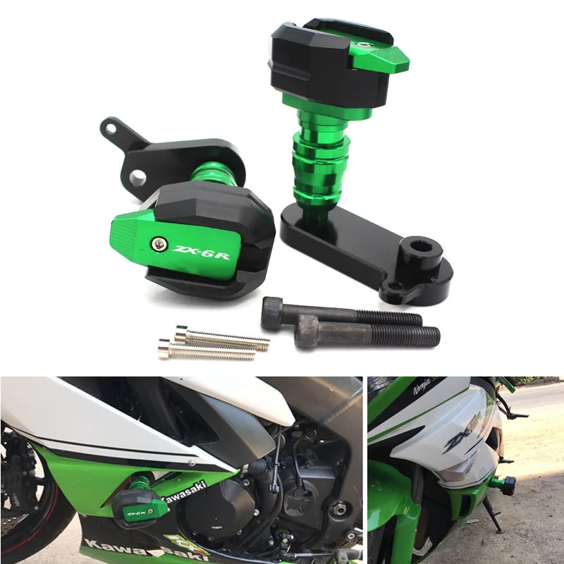 Для KAWASAKI NINJA ZX-6R ZX6R ZX 6R 2009-2012 Мотоцикл с ЧПУ Защита от падения Рамка слайдер Накладка для защиты от падения для обтекателя протектор
