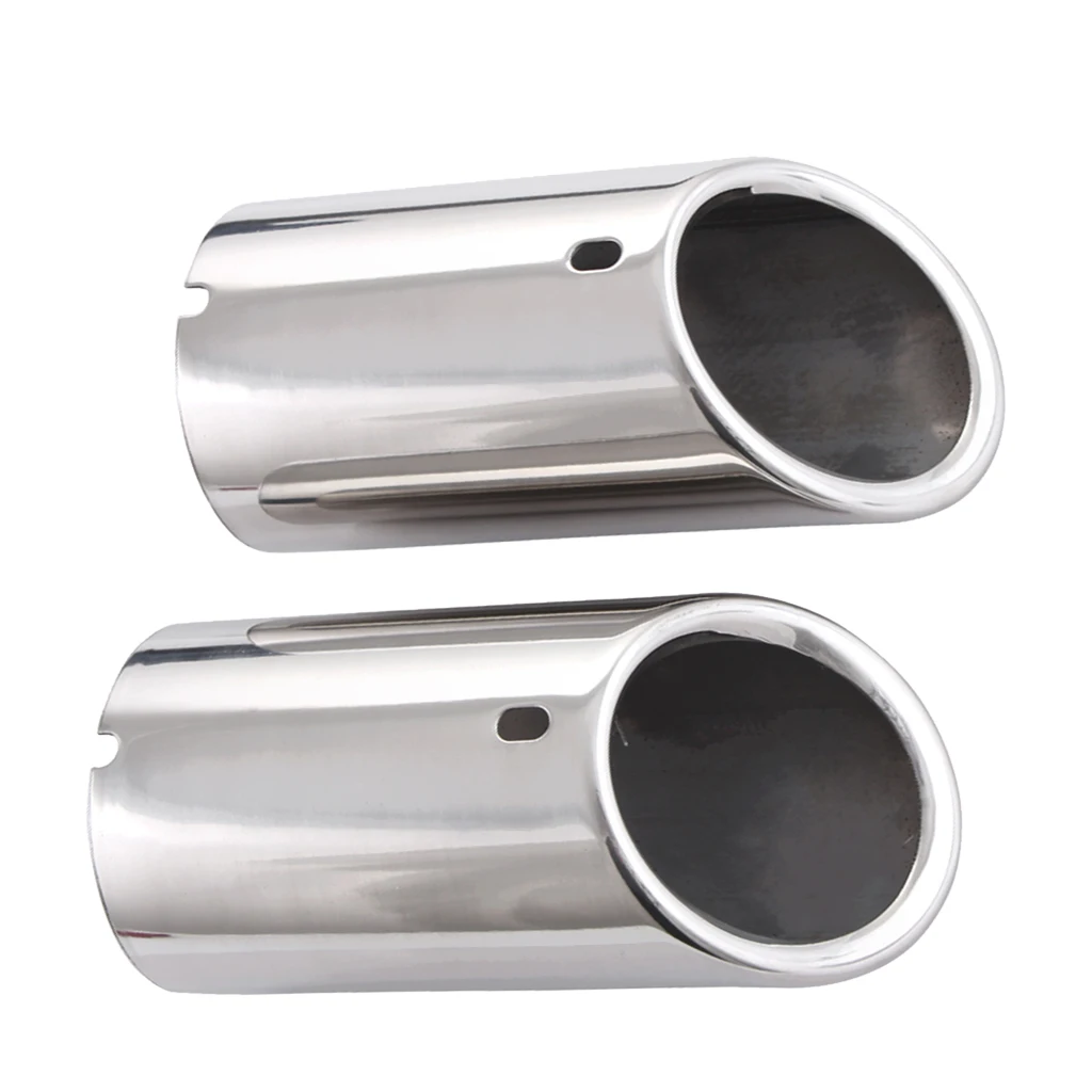 2 Pieces Exhaust Muffler Tail Pipe Tip for  VW Jetta 6 MK6 Golf MK7 - Stainless Steel