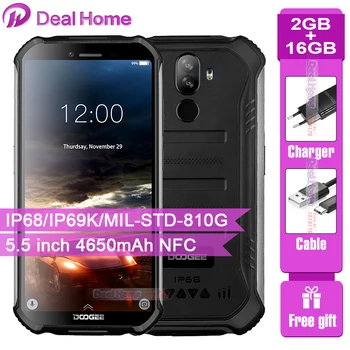 Перейти на Алиэкспресс и купить DOOGEE S40 Lite смартфон с 5,5-дюймовым дисплеем, четырёхъядерным процессором DOOGEE S40 Lite, ОЗУ 2 Гб, ПЗУ 16 Гб, Android 9,0, 4650 мАч