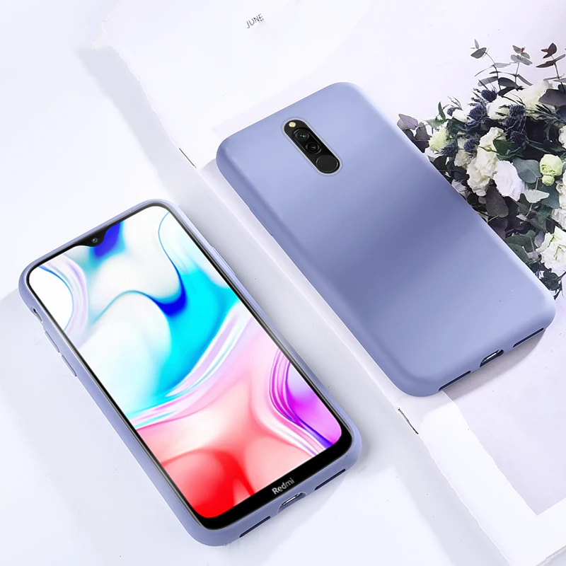 

For Xiaomi Redmi 8A Case Liquid Silicone Cover For Xiaomi Redmi 8 Redmi8 Slim Soft Shockproof Phone Case