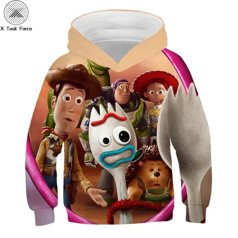 Толстовка для мальчиков 4-14 лет с 3D принтом «аниме-игрушка» Осенняя толстовка с капюшоном для мальчиков, детская одежда пуловер с длинными