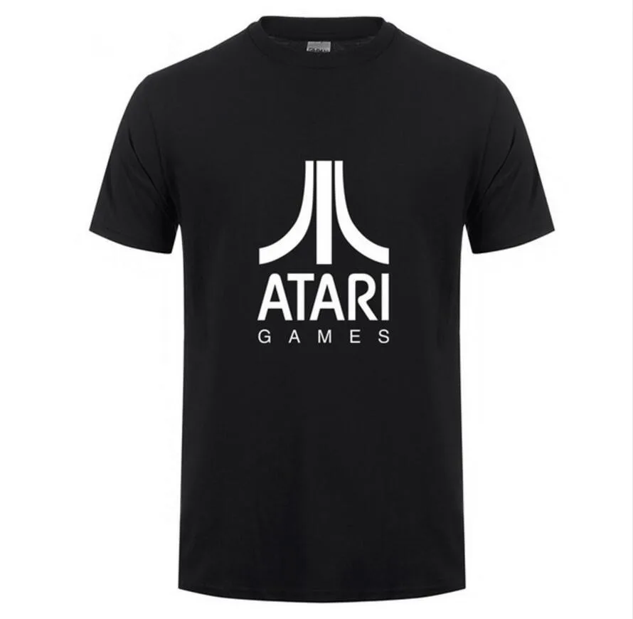Новинка хит 2020 футболка ATARI модная короткий рукав круглый вырез Мужская классная
