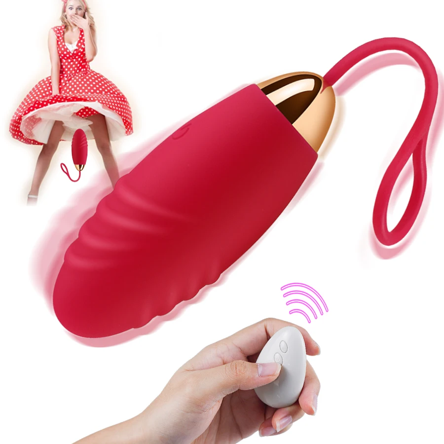 10 speed Silicone Bullet Egg Vibrators for Women Wireless Remote Control Vibrating USB Rechargeable Massage Ball Adult Sex Toys