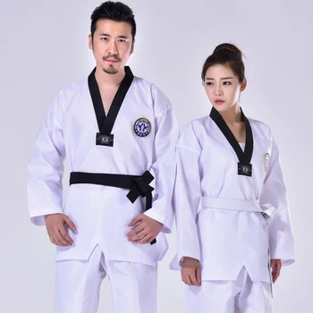 Ropa de artes marciales para hombre y mujer, uniforme de Taekwondo, conjuntos de kungfú, Wushu, Kimono suelto, Judo, Taoist, Jiu Jitsu, ropa de entrenamiento