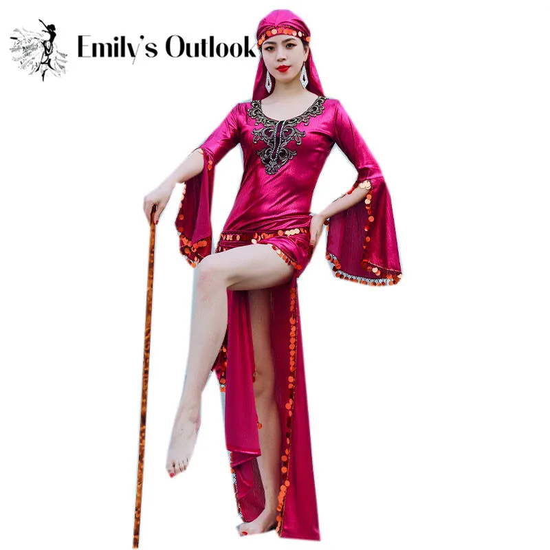 Baladi Saidi Bauchtanz-Kostüm Damen - Orientalisches Performance-Outfit Mit BH Und Rock
