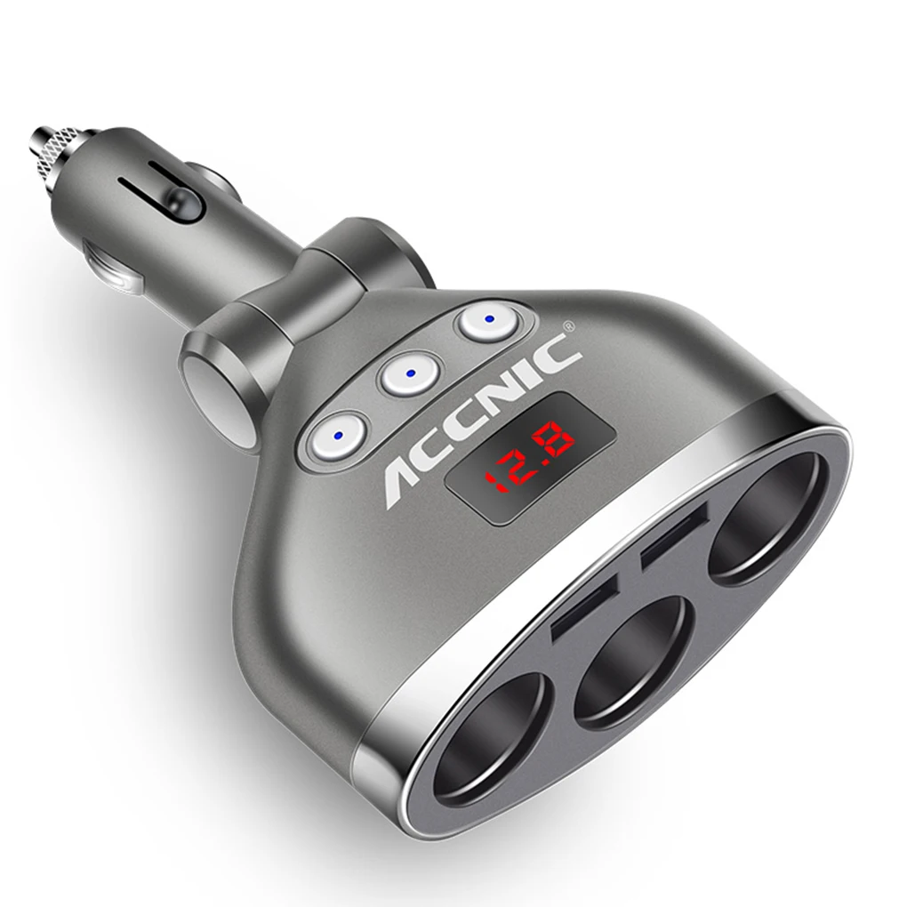 ACCNIC 3 в 1 Универсальный двойной USB Автомобильное зарядное устройство напряжения