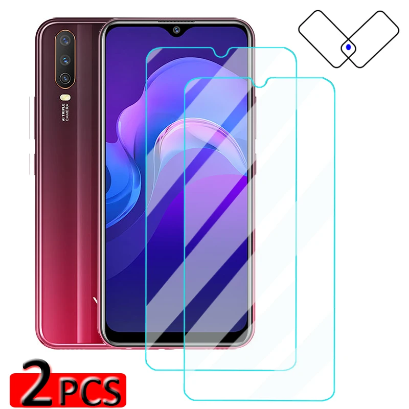 Barato 2 uds protectora de vidrio para Vivo Y12 Y15 Y17 Y11 2019 Y30 Y50 Y53 Y81 Y91 Y91i Y91c Y93 Protector de pantalla en Y 12 17 templado película NRwoeyz9ZnQ