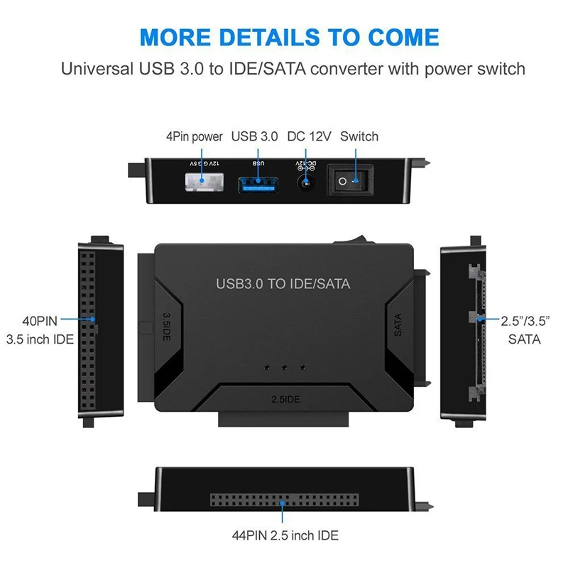  Nuevo SATA a USB IDE adaptador USB 30 Sata 3 Cable para 25/35 Disco Duro HDD SSD convertidor USB ID