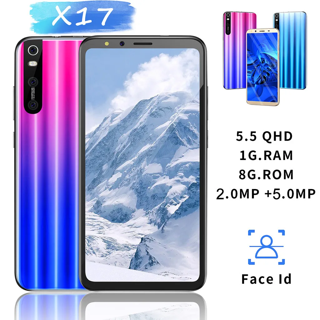 

Low Price Loss Sale 2019 5.5inch MobilePhone Four Camera QuadCore 1+8G 3G Android SmartPhone Big Battery High Quality hot sale
