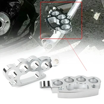 

Chrome Motorcycle Floor Board Controls Foot Peg Knuckle Footpegs For Harley Davidson Softail Dyna Sportster Touring TU2 CNC 2Pcs