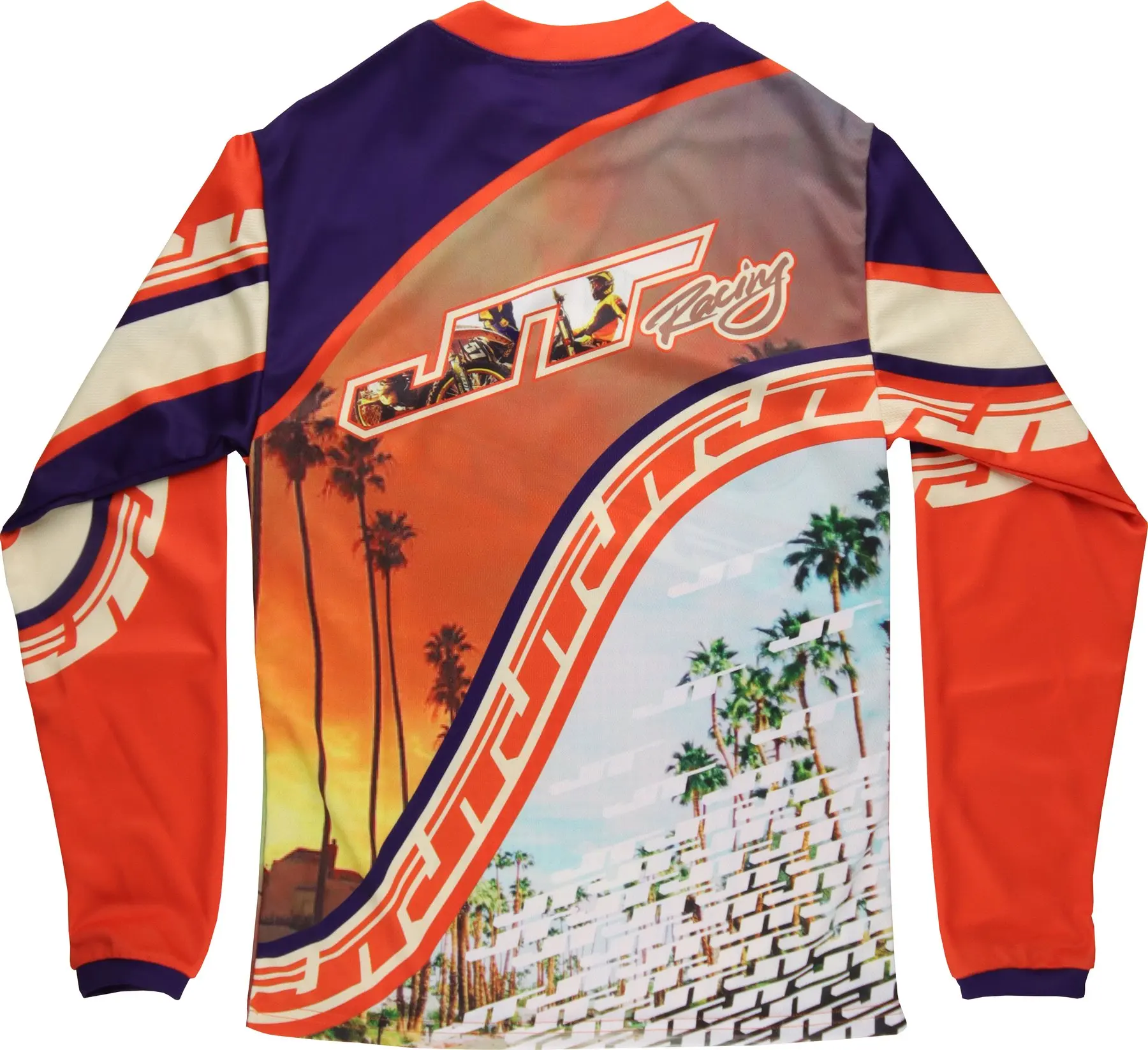Maillot VTT / Motocross Manches 3/4 – Cyclisme, Descente, BMX – T-shirt Ride Multicolore