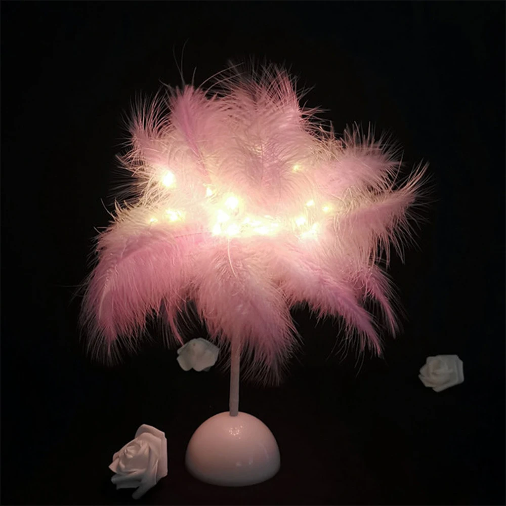塑料 粉色羽毛