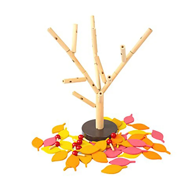 New 3D Wooden Blocks modle toys for kids Tile Game tree set DIY Learning Educational Assembled 3