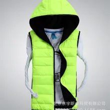 Стиль, осенне-зимний пуховый жилет, мужской пуховый хлопковый жилет, корейский стиль, повседневные тонкие модели, парные жилеты 15