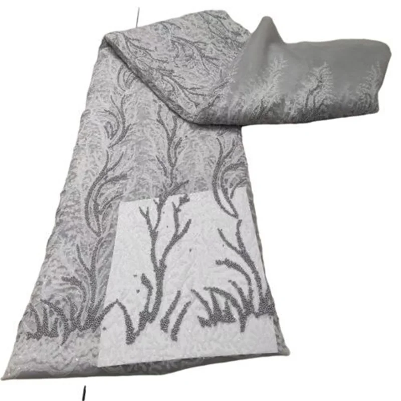 

Nigerian Gold powder Beads Lace Fabrics 2021 High Quality Lace African Net Lace Fabric Wedding French Tulle Lace Material For Wo