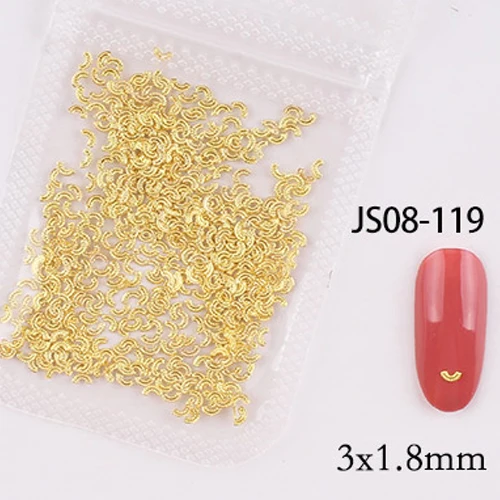 1bag approx 500pcs nail art metal rivets Nail Studs Slider Manicure metal patch for nail accessories decoration jsce-25dtrd JS08-119
