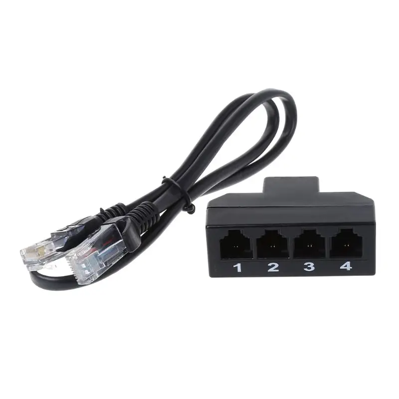 Кабель-переходник RJ11 6P4C мама-4 Ethernet RJ45 8P8C папа F/M | Компьютеры и офис