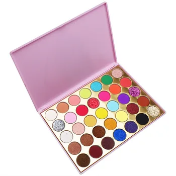 

35Colors Diamond Eyeshadow Palette High Gloss Shimmer Pigmented Eye Shadow Waterproof Cosmetic Eye Makeup Powder
