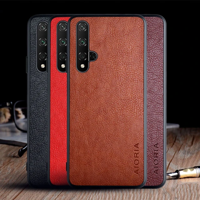 Case for Huawei Nova 5T funda luxury Vintage Leather skin capa Slot phone  cover for huawei