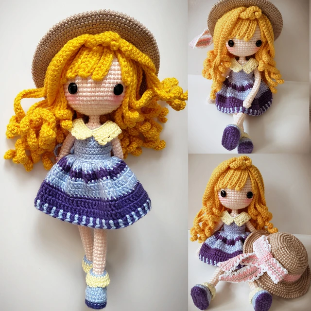 Gril Crochet Kit DIY Doll Crocheting Kitsmaterial Gift Knitting Wool Crochet  Clown Witch Doll Accessories Non-finished Products - AliExpress