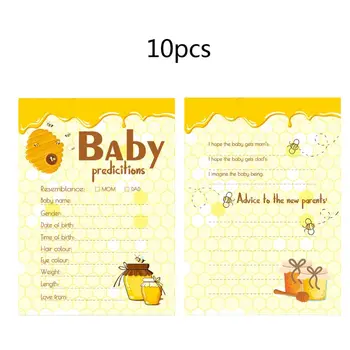 

10 Pack Baby Predictions and Advice Cards - Baby Shower Games Ideas for Boy Girl Party Activities Supplies