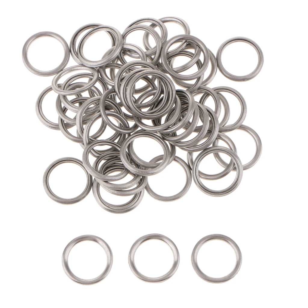 50 Pcs Oil Drain Plug Washer Gaskets MD050317 Fits For Mitsubishi V5 V6 Aluminium Alloy