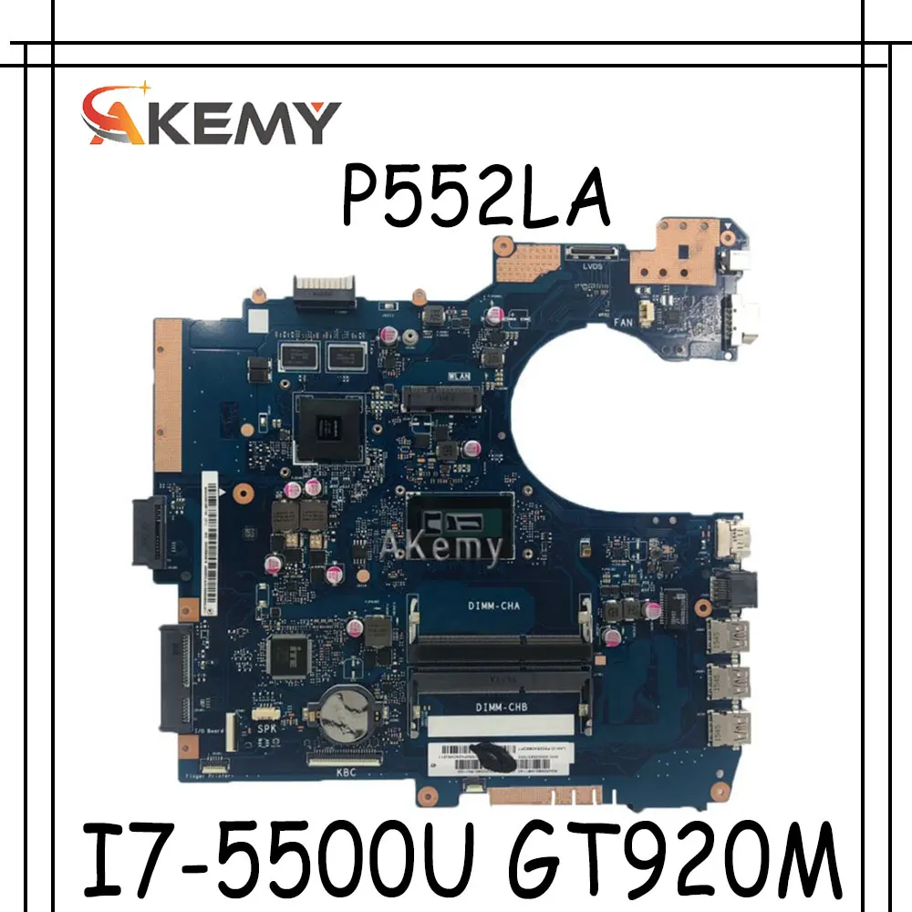 Akemy P552LA_LJ Laptop motherboard For Asus P552LA P552LJ P552L P552 Test original mainboard I7-5500U GT920M | Компьютеры и офис