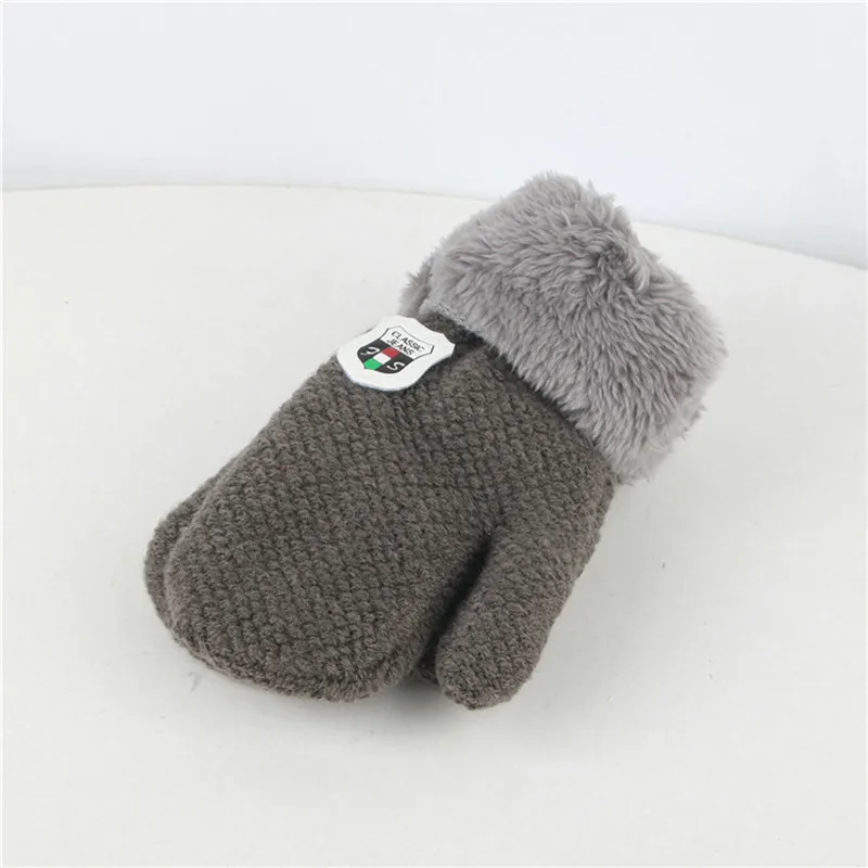 Women Winter Warm Knitted Thickened Stretchy Mittens Gloves Female Casual Covered Finger Halter Gloves Children Accessories N13