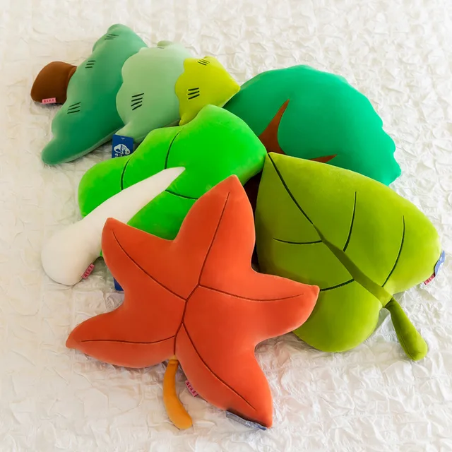 50cm Cute Kids Baby Plush Toy Maple Pine Tree Plant Shape Throw Pillow Toys Gift Soft Four Seasons Dream Leaf Cushion Home Decor 1