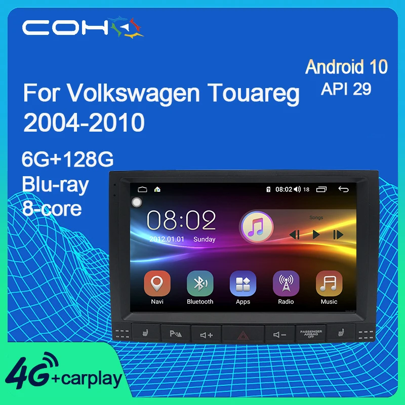 COHO для Volkswagen Touareg 2004 2010 Навигация стерео автомобильный мультимедийный плеер Android