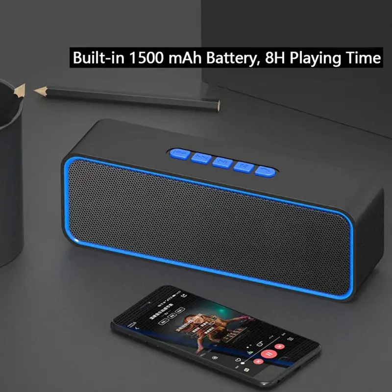 RISE-S11 6 Вт Bluetooth динамик Портативная Беспроводная колонка звуковая система стерео музыка объемная модель поддержка TF AUX USB fm-радио