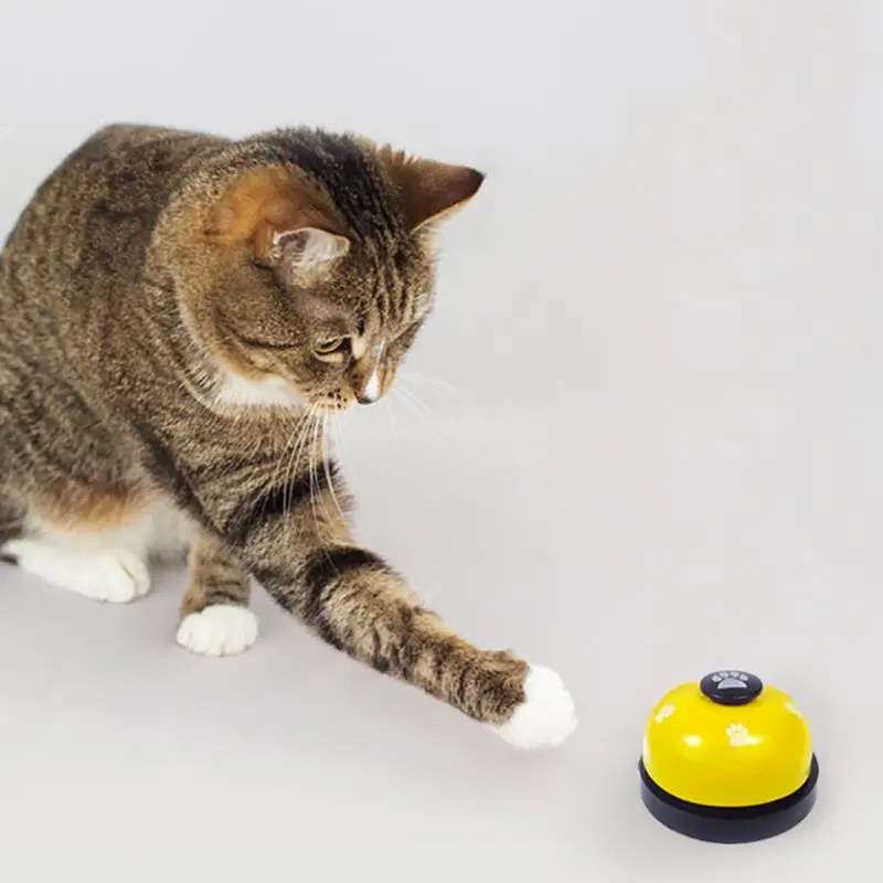 Pet Training Bell Paw Print Metal Doorbell Dog Puppy Feeding Calling Communication Device Interactive Toy-1
