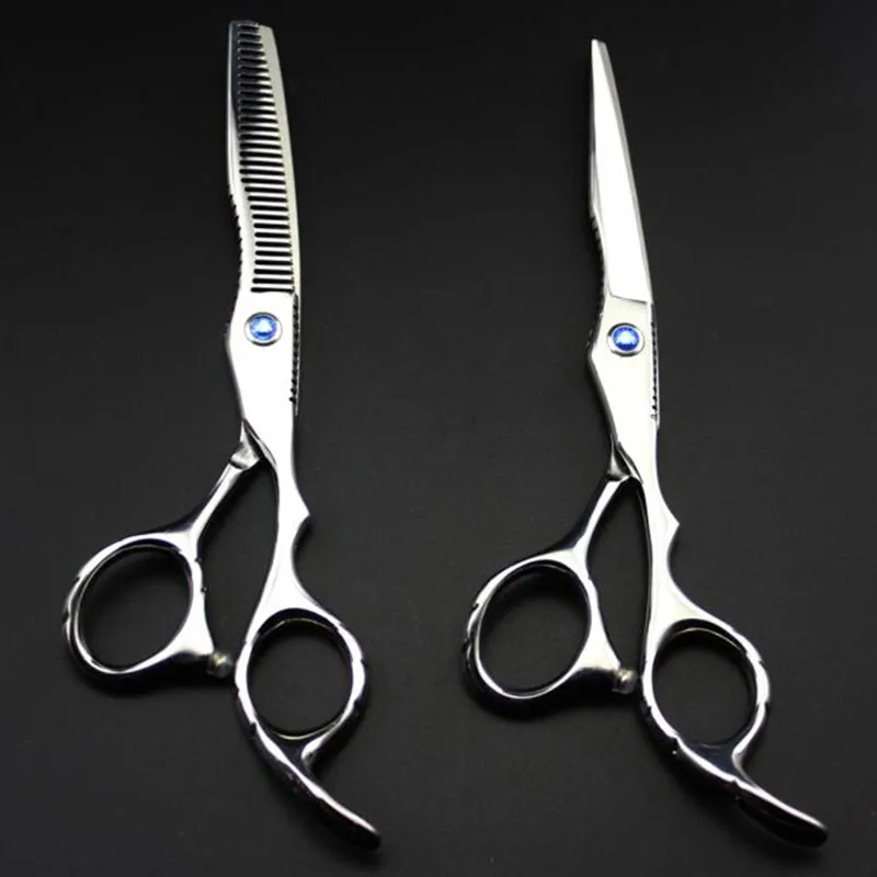 Professionale Giappone 440C 6Cr13 6 ''Forbici Dei Capelli Taglio Di Capelli Scissor Diradamento Barbiere Makas Cesoie Di Taglio Dei Capelli Parrucchie