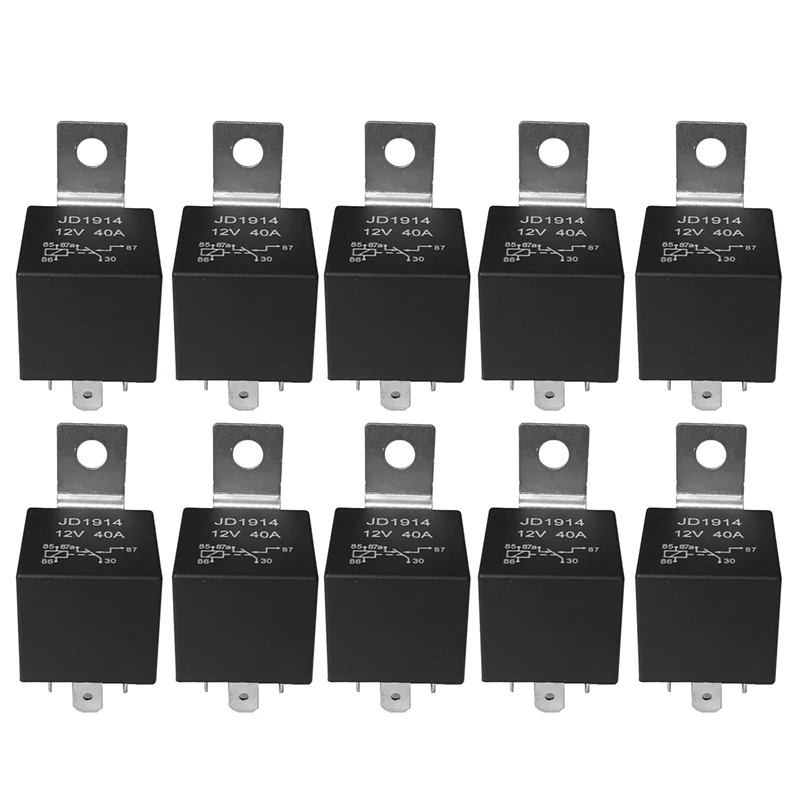 10 Pcs 5 Pin 12v Relay Switch spdt 30 40 Amp 12 Volt Automotive 10-pcs-5-pin-12v-relay-switch-spdt-30-40-amp-12-volt-automotive