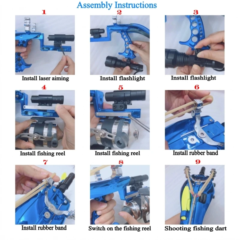 Наружная Лазерная Рогатка, мощная скоростная Дротика, для ловли рыбы, для ночной охоты, для ловли рыбы, инфракрасная пусковая установка, набор инструментов для прицеливания катапульты