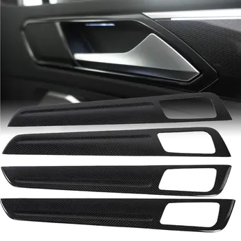 

4Pcs Interior Door Panel Decoration Cover Trim for Porsche Cayenne 2018-2019 Left Hand Drive Carbon Fiber Car Accessories