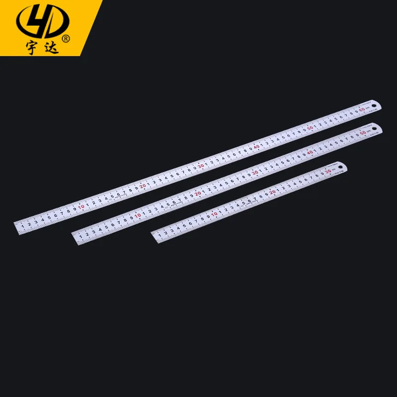 

Wholesale Stainless Steel Ruler Measuring Ruler Steel Ruler Measuring Implement 30cm-1 Meter Stick Wide Thick Steel Rulers Scale