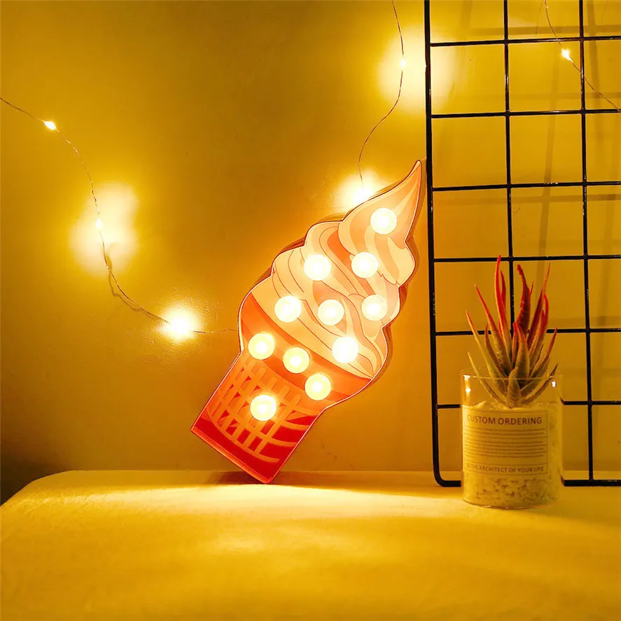 New Party LED Fruit And Plant Shape Modeling Lamp Night Light 1PC Christmas Party Bedroom Decor Night Light 1008#30