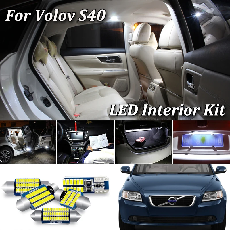 100% белый без ошибок Canbus для Volvo S40 VS 544 Sedan светодиодный светильник + комплект лампы