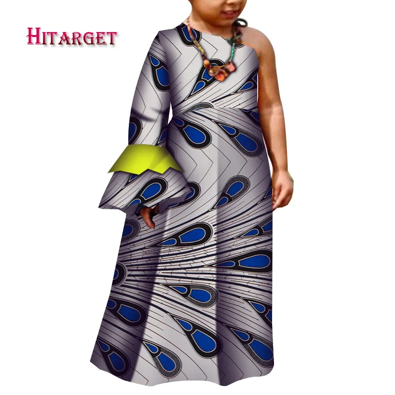 Африканские Детские длинные платья для маленьких девочек традиционный