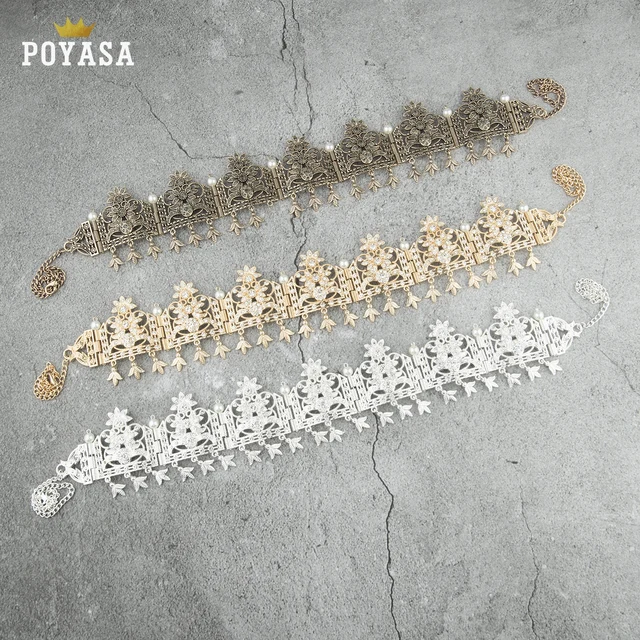 Algeria Antique Head Wear Crystals Bridal Headpiece Moroccan Chic Wedding  Hair Accessories Ethnic Head Chain Hair Accessories