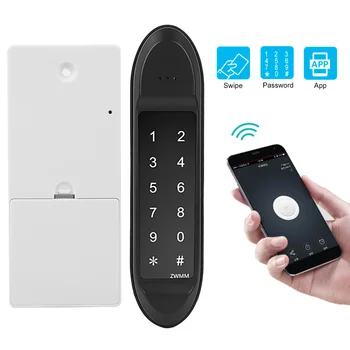 

RFID Electronic Lock Remote Password Bluetooth APP Card Induction for Android 4.3/ IOS 7.0 or Above Bluetooth Cabinet Lock