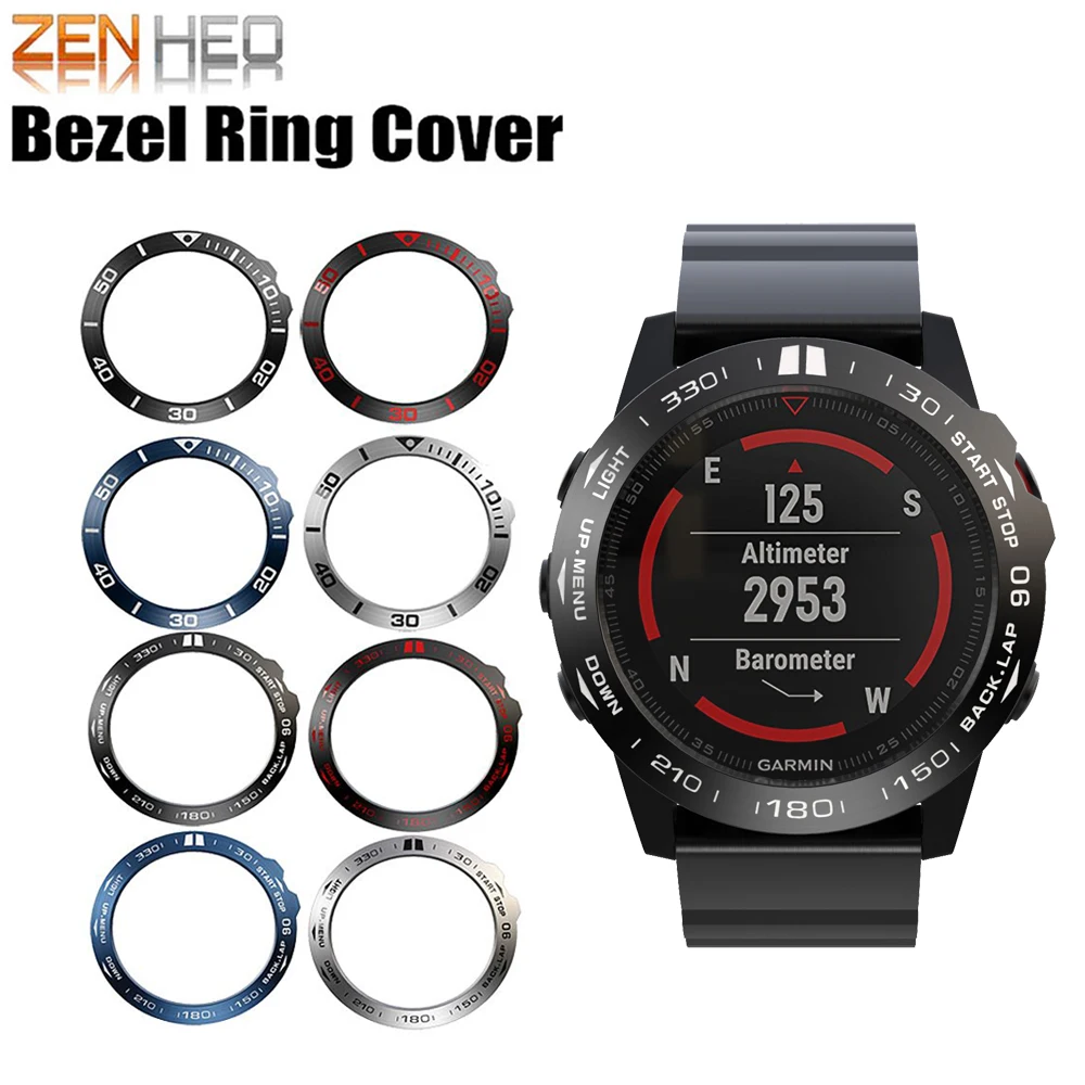 Безель, кольцо, умные аксессуары для Garmin Fenix 5 5X3 3HR, браслет для часов, клейкая крышка, металлическое кольцо с защитой от царапин, Безель