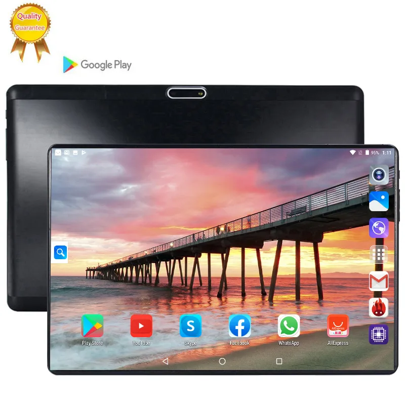 

Tablette pc 128G Global Bluetooth Wifi Android 9.0 10.1 inch tablet Octa Core 3G LTE 6GB RAM 128GB ROM 2.5D Screen Tablets pc