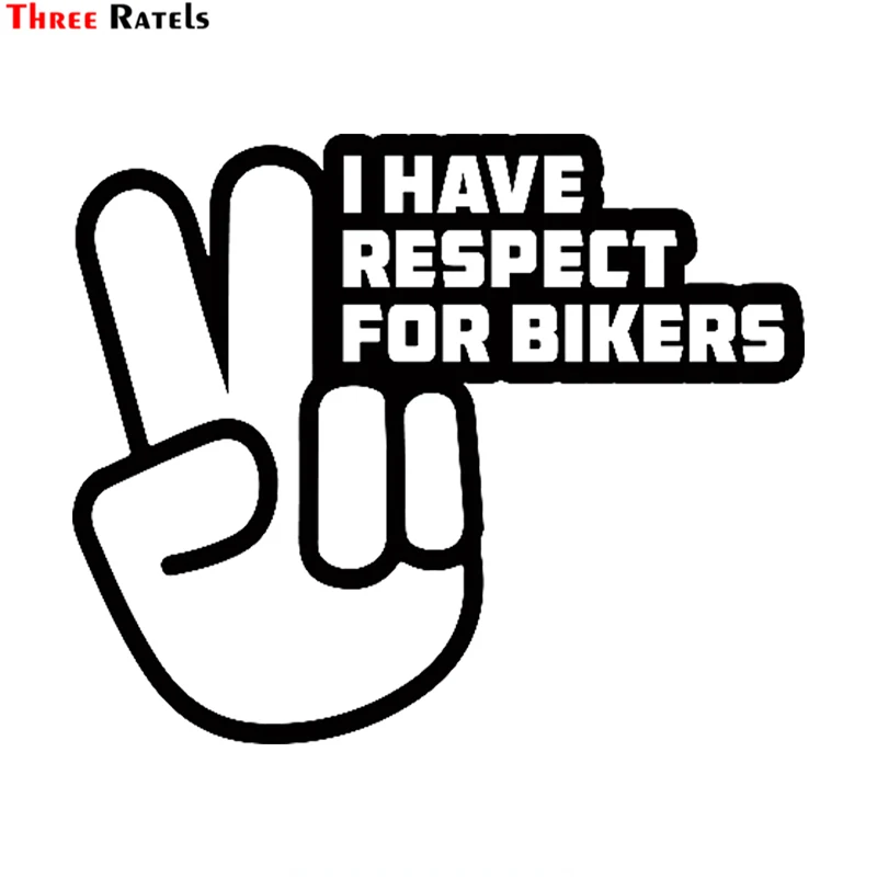 Наклейки Three Ratels TZ-1963 #18x15 см, я уважаю бикеры, стильные съемные наклейки