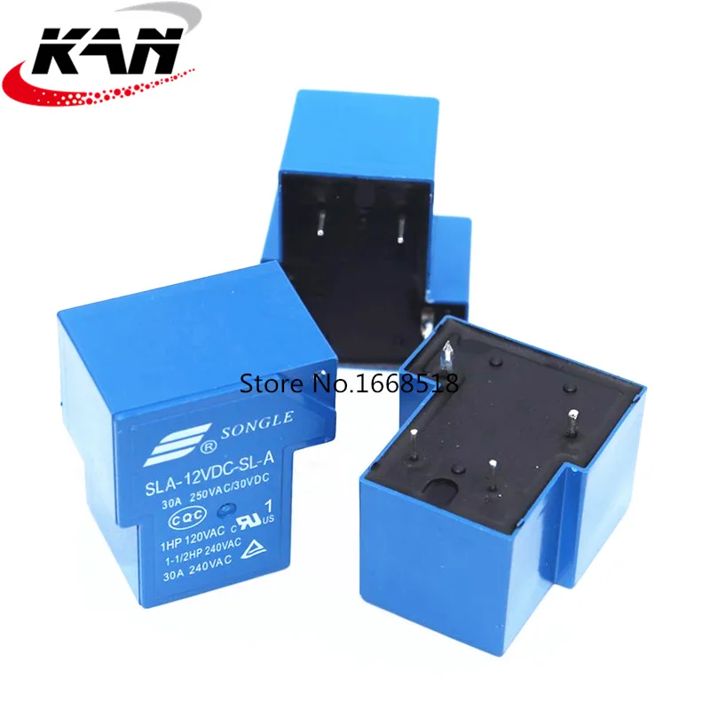 

10PCS/lot Power Relay SLA-05VDC-SL-A SLA-12VDC-SL-A SLA-24VDC-SL-A SLA-48VDC-SL-A 5V 12V 24V 48V 30A 5PIN T90