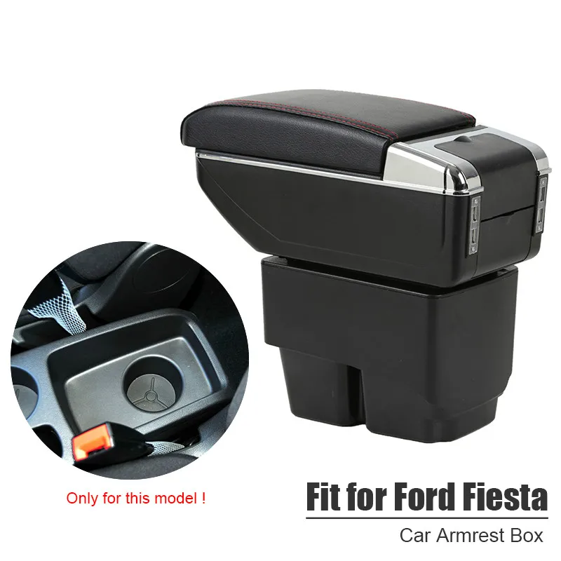 Подлокотник для Ford Fiesta Mk7 2009 2017 центральный ящик хранения с подстаканником