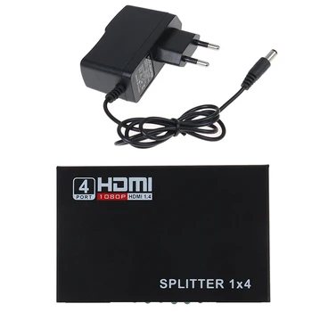 

HDMI Splitter HDCP 4K 1x4 1 in 4 out Power Signal Amplifier 1080P 3D 1x4 Audio Spliter HDMI Converter HDMI Adapter