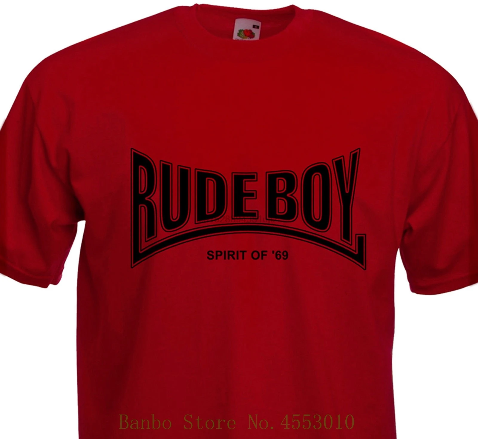 Футболка хлопковая футболка с короткими рукавами надписью Rude Boy Spirit Of ❩-ска